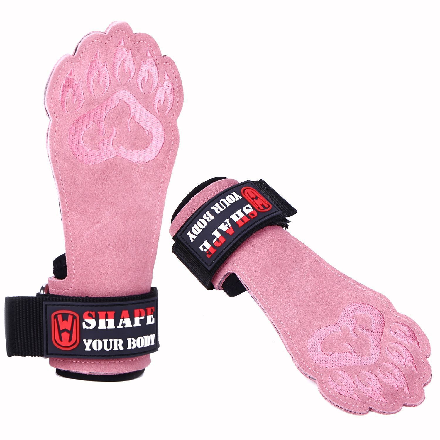 Protector de palma de piel de vaca de peso duro asistido, protector de muñeca de tres capas, guantes de fitness de agarre para hombres y mujeres, protector de mano con pull-ups de barra horizontal