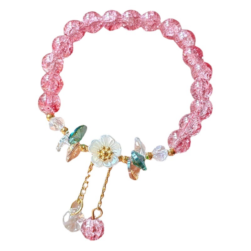 Camellia Daisy crystal bracelet manufacturers supply girlfriends color popcorn beads sunflower glass bracelet female