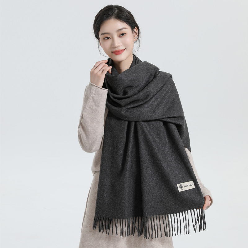Wool Cashmere Scarf For Women And Men Winter Warm Shawl_voghion.com