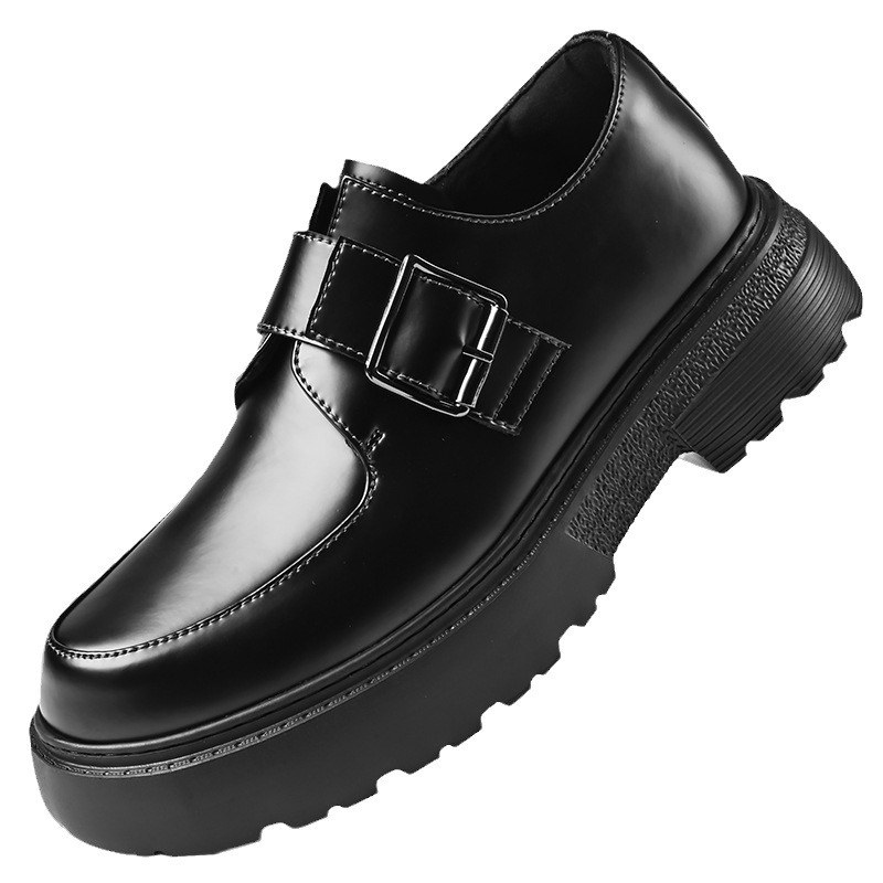 Zapatos de hombre 2024 nuevos zapatos de cuero negro Martin zapatos de cuero casuales británicos de alto nivel bajos zapatos de moda