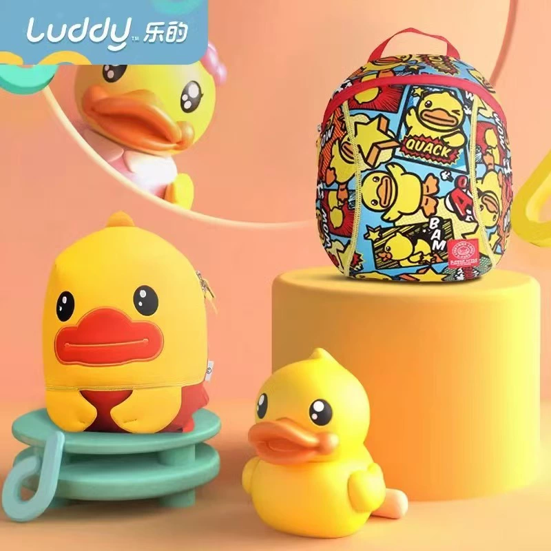 B.Duck, детский мультфильм рюкзак для детского сада, держатель карты, защитный школьный рюкзак, защитная сумка с поводком, анти-утеря, оптом