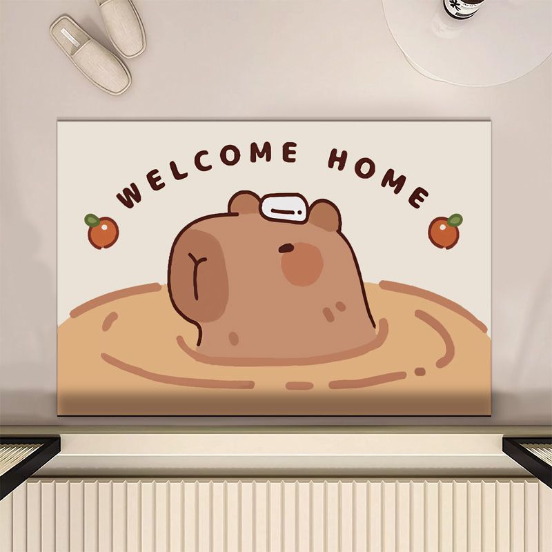 Tappeto bagno capybara in diatomea antiscivolo per ingresso_voghion.com