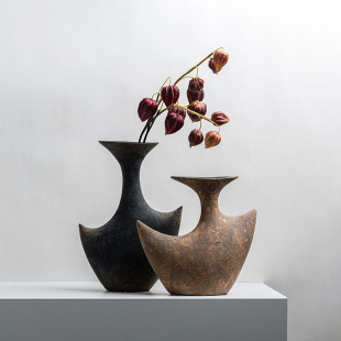 Quiet Wind Flower Ornaments Homestay Home Simple Vase Ceramic Villa Living Room Advanced Decorations Model Room