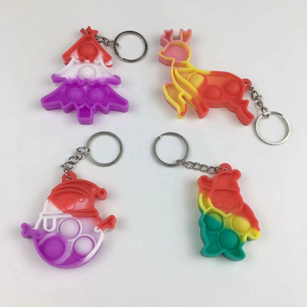 Рождественский Снеговик Рождественская елка олень грызун пионер брелок кулон пузырь музыка детские развивающие игрушки оптом