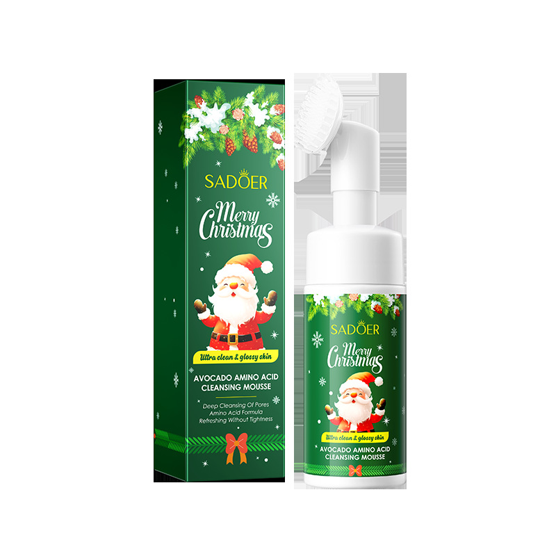 Espuma limpiadora SADOER con colágeno de arroz, limpiadora e hidratante, en stock para comercio transfronterizo, personalización de fábrica para exportación.