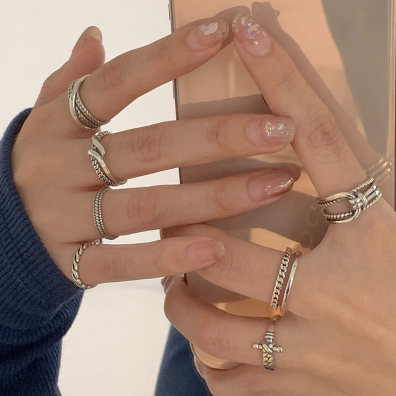 Minimalist Double Layer Designer Ring For Women Retro Style_voghion.com