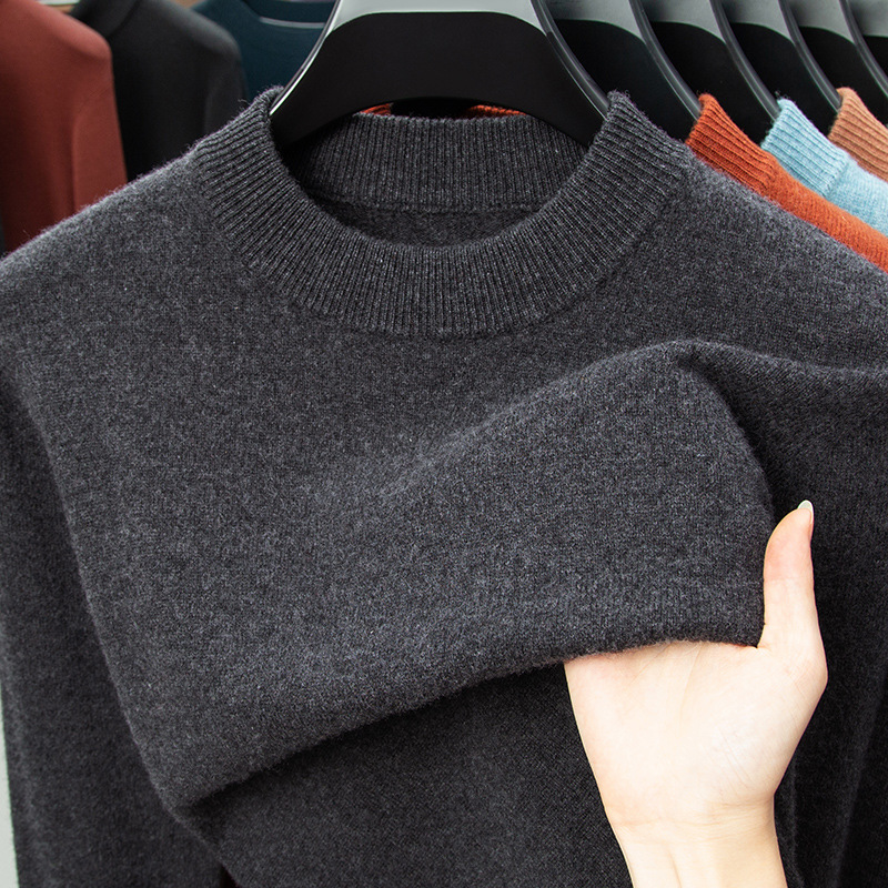 Winter cashmere soft solid color colored knitted warm casual base…