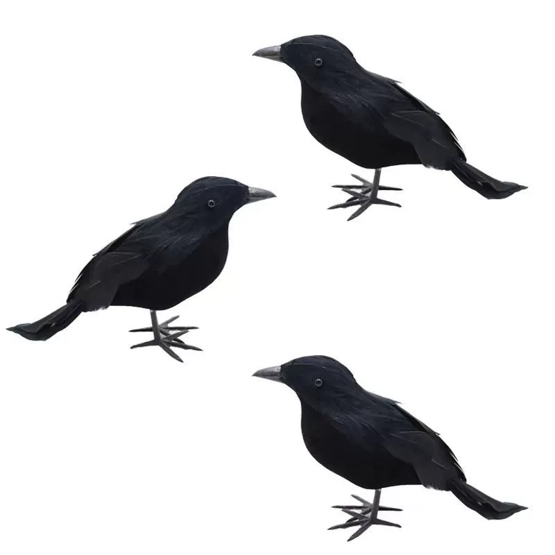 Bubble 绒 Crows Black Map Black Simulation Crow Sacrifice Halloween Decoration Private Private Propero Manufacturer Direct Conferry