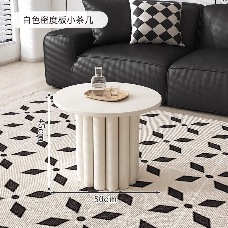 新しいシンプルでモダンな組み合わせクリームスタイルラウンドクリエイティブコーヒーテーブル小さなインスタイルリビングルームホーム小さなテーブルB&B|undefined