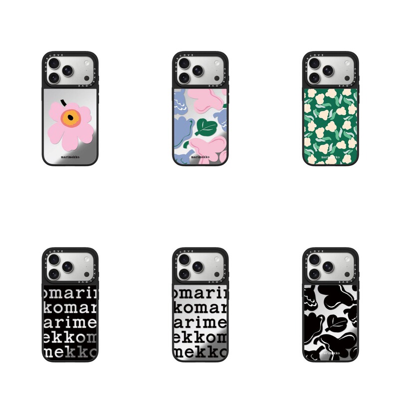 Nordic Style Floral Print Suitable for Iphone16Promax Mobile Phone Case 15Pro Mirror Anti-Fall 14 Fresh Style 17