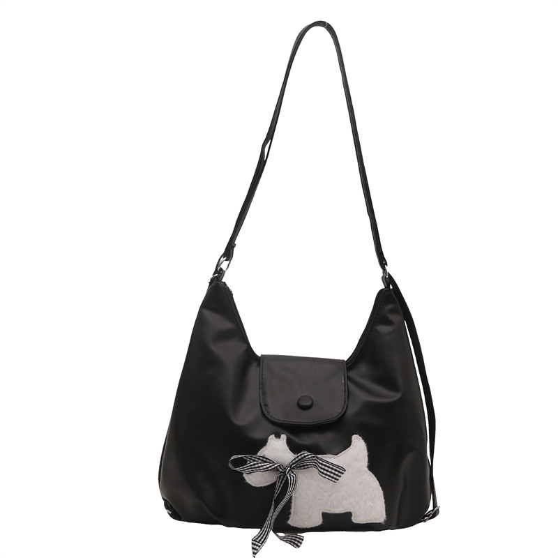 Niche Zhong Tote bolso para mujeres 2024 nuevo estilo coreano lindo perro estilo académico mochila mochila de hombro de gran capacidad