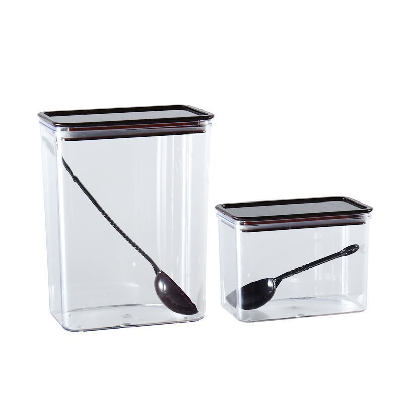 果粉盒装奶茶粉盒子店专用塑料方形收纳密封罐的容器商用加厚