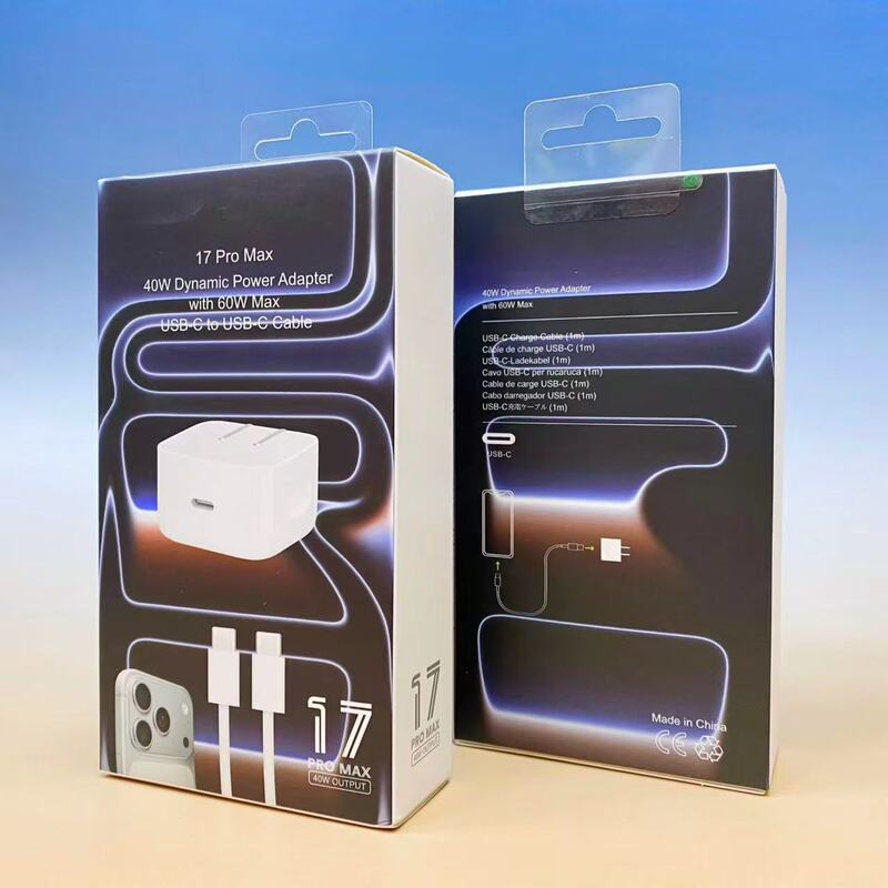 New 40Wpd Charger Usb-C Suitable for Apple 17 Mobile Phone 20W Fast Charging Travel Adapter Wall Charger