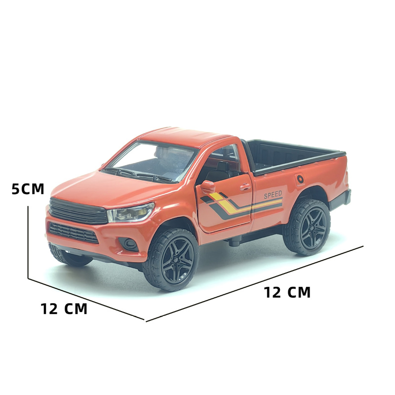 Cross-Border 1:36 Alloy Artificial Pickup Truck Model Boy Car Street Stall Toys Wholesale Pull Back Function Wholesale
