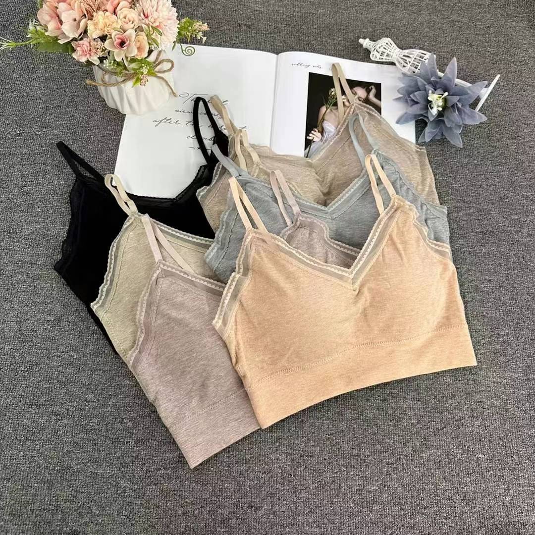 Nueva taza fija sin costuras hermosa espalda sin anillo de acero ropa interior chaleco chaleco cómodo ropa interior damas base sostén al por mayor