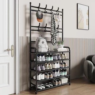 Coat Rack Bedroom Dormitory Hanger Household Simple Multifunctional Assembly Hanging Bag Storage Rack Simple Floor Shoe Rack