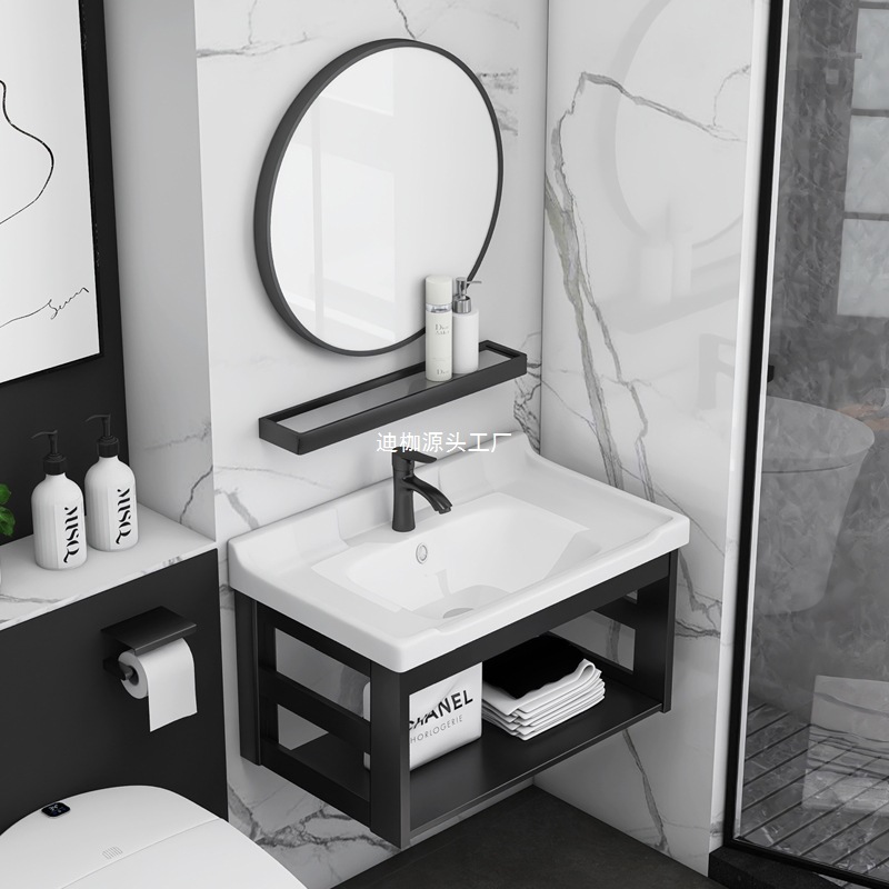 Wall-mounted wash basin toilet simple wash basin wash basin cabinet combination balcony wall-mounted wash basin small size