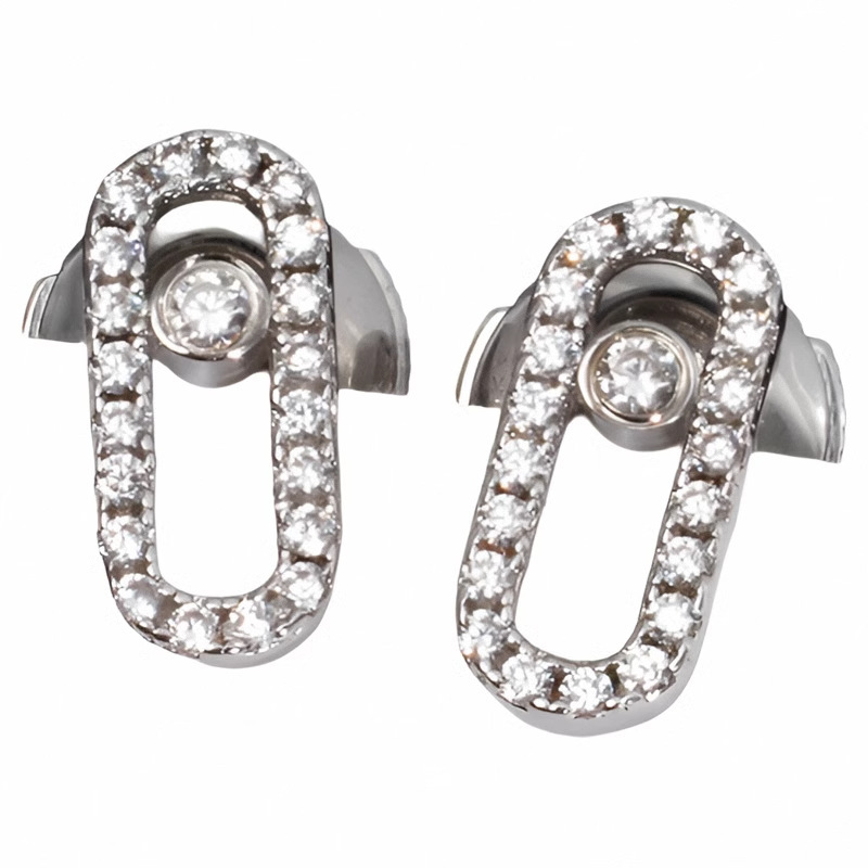 Squisito orecchino a perno da donna con piccola sfera e moissanite, oro bianco 18 carati, moda di lusso leggera, argento puro, non sbiadisce,_voghion.com