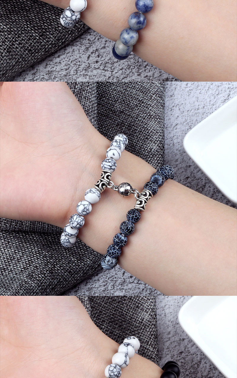 Couple Beaded Bracelets With Magnetic Attraction For Partners_voghion.com