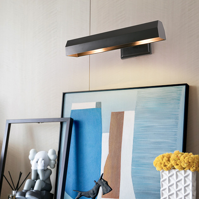 Copper LED front headlights for mirror for bathroom