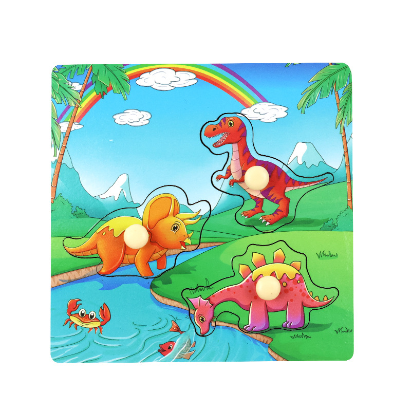 Fábrica directa de bebés y niños pequeños puzzle tridimensional de madera educación temprana puzzle inteligente juguetes de clavo de madera agarrar image 19