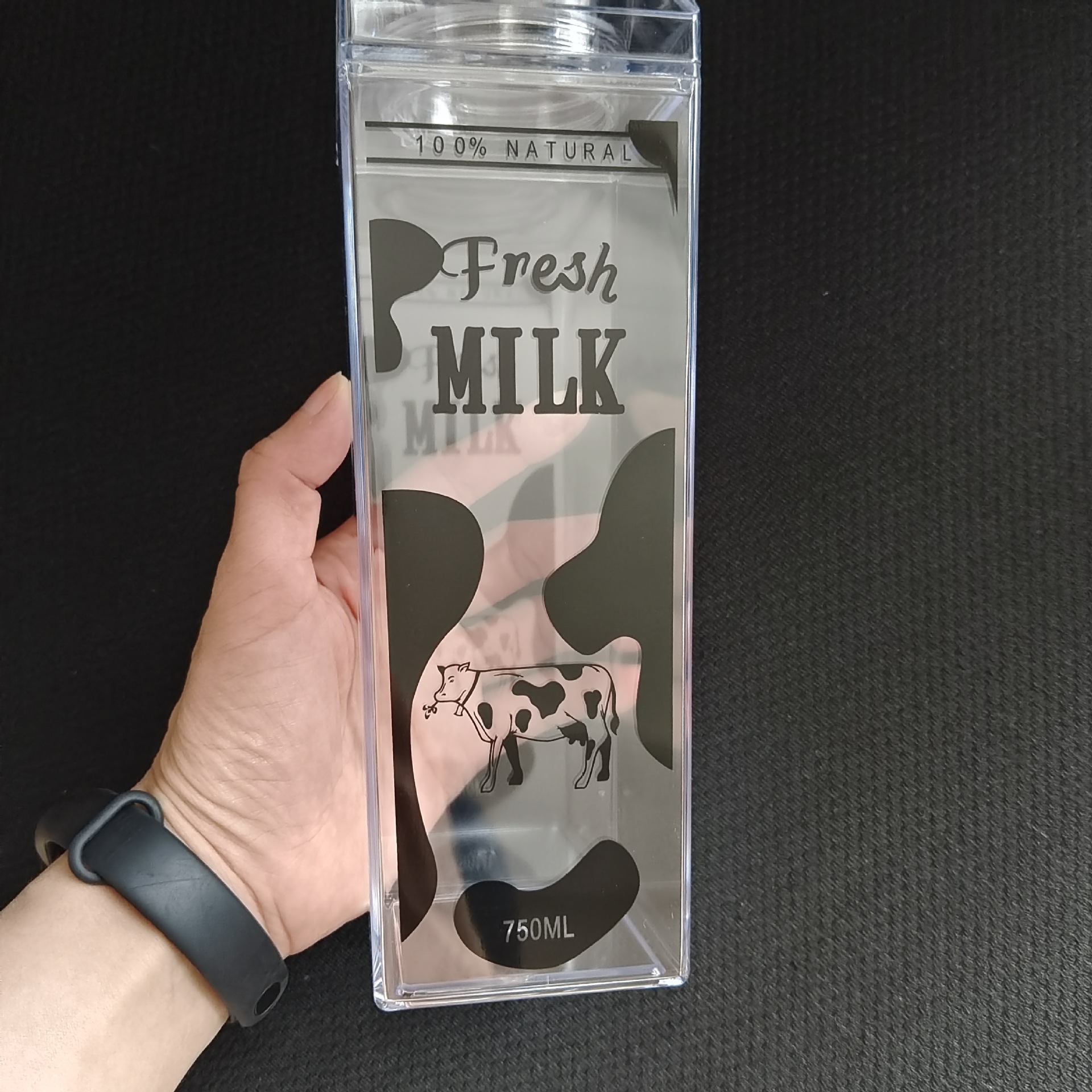 工厂直销方形牛奶杯网红爆款500ML750ML1000M水杯L热销塑料牛奶盒