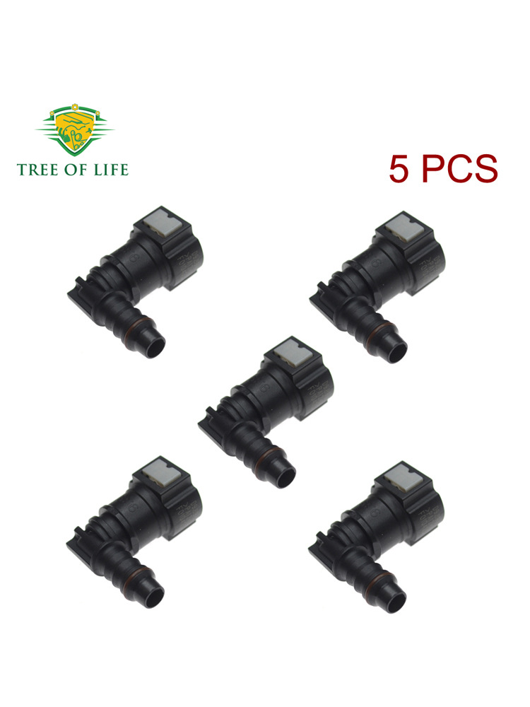 Car Fuel Line Quick Hose Connector Id8 9.89 Nylon Oil Pipe Connection Disconnect Release Hose 90 Degrees