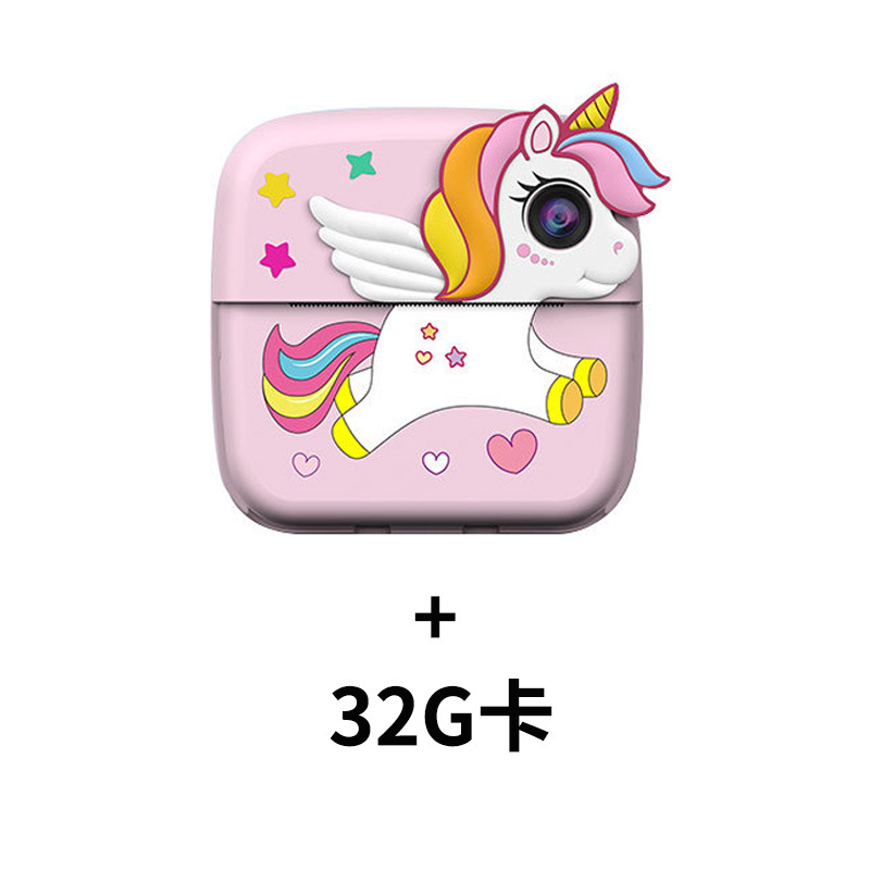 Nuevas cámaras de impresión digital transfronterizas de alta definición, unicornio, dinosaurio, mini niño, instantáneamente.