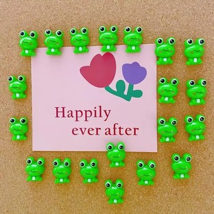 Cross-Border Cartoon Green Frog Thumbtacks Cute Creative Animal Photo Wall Message Board Decoration Push Pins Thumbtacks