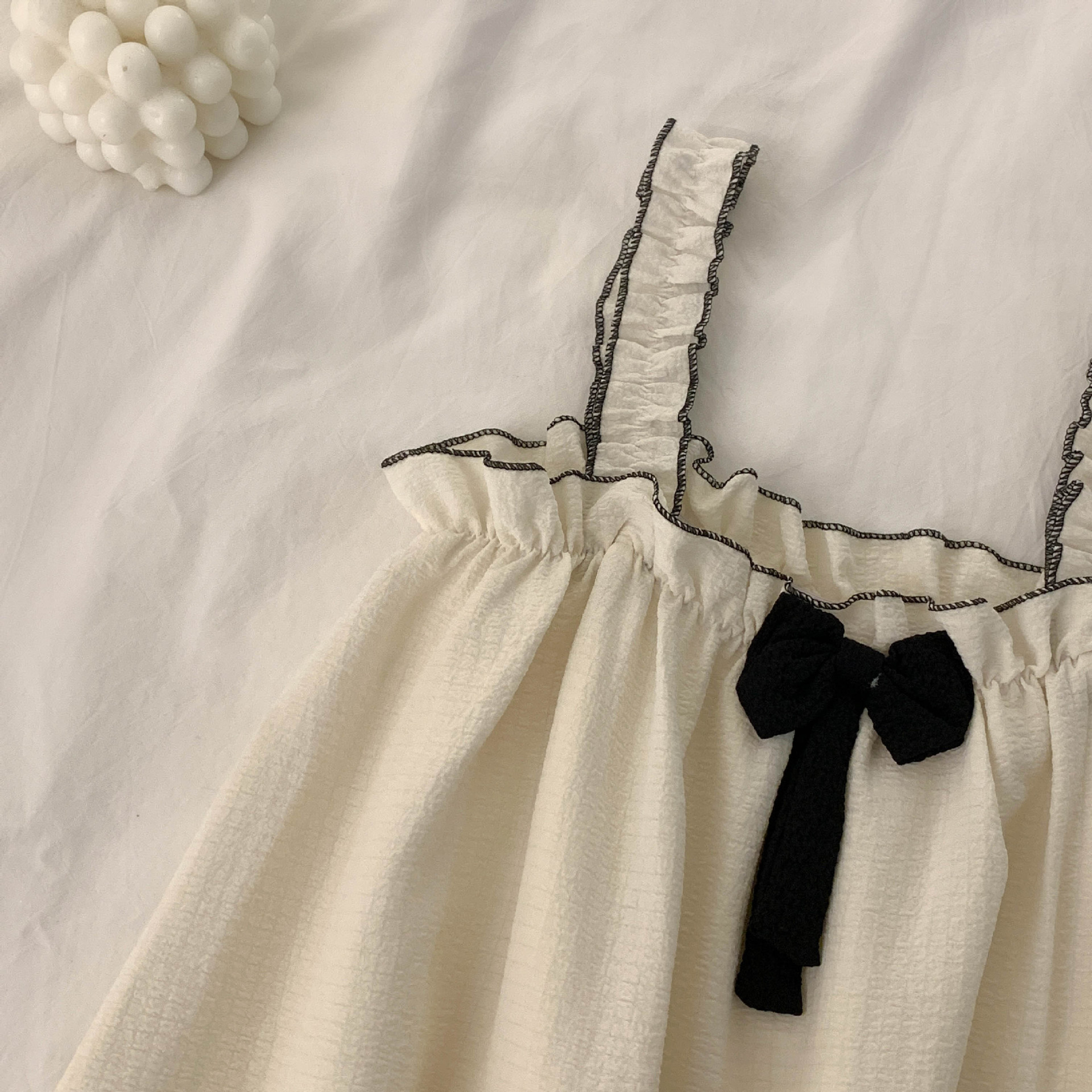 Verano Correa camisón mujeres lindo encaje burbuja pijamas de algodón princesa estilo dulce lindo homewear