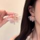 Early Spring Opening remarks ~ Seaside Vacation Purple Flower Earrings Women's 2025 New Elegant Earrings Chunsen Sweet