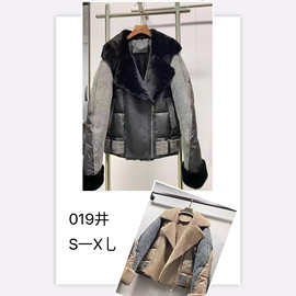 欧货新款水貂毛整貂皮草中长款外套女羽绒棉服时尚大衣棉服