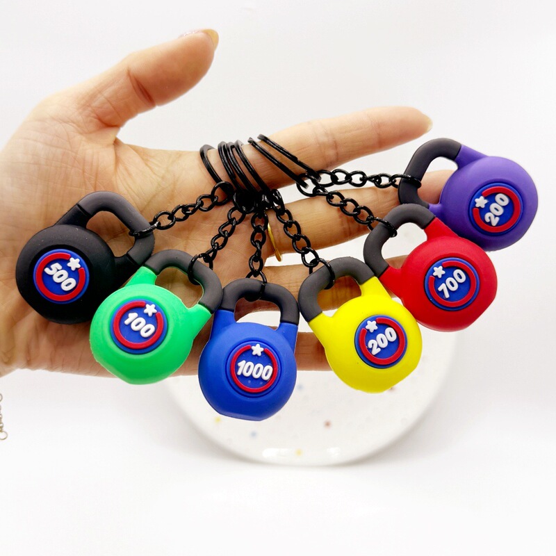 Creative Fitness Kettlebell Keychain Bag Pendant Miu Series Min Couple Gift Gym Gift Decoration Wholesale