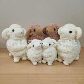 新款小羊毛绒玩具网红带角小羊公仔动物园景区旅游纪念品儿童礼品