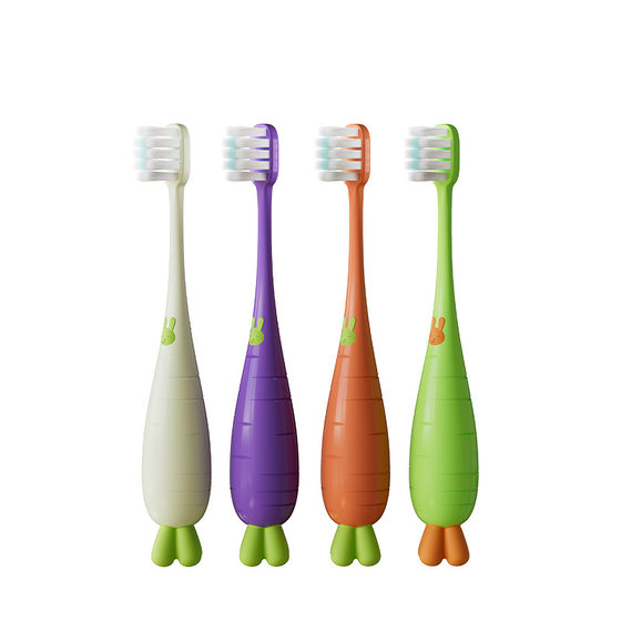 Carrot children's soft bristle toothbrush 2-6-12 years old baby boys and girls deciduous teeth change period for mother and child e-commerce generation