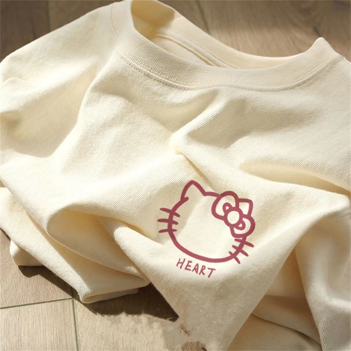 Cotton Japanese summer cartoon T-shirt girl's