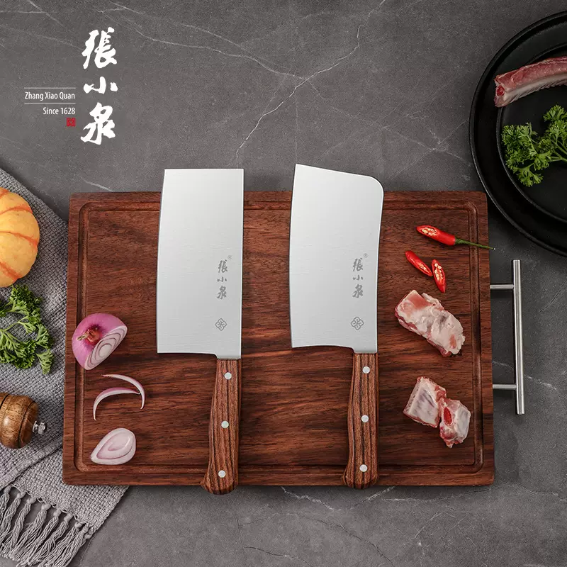 张小泉菜刀厨房家用锋利切片刀手工砍切肉刀具切菜砍骨刀实惠耐用