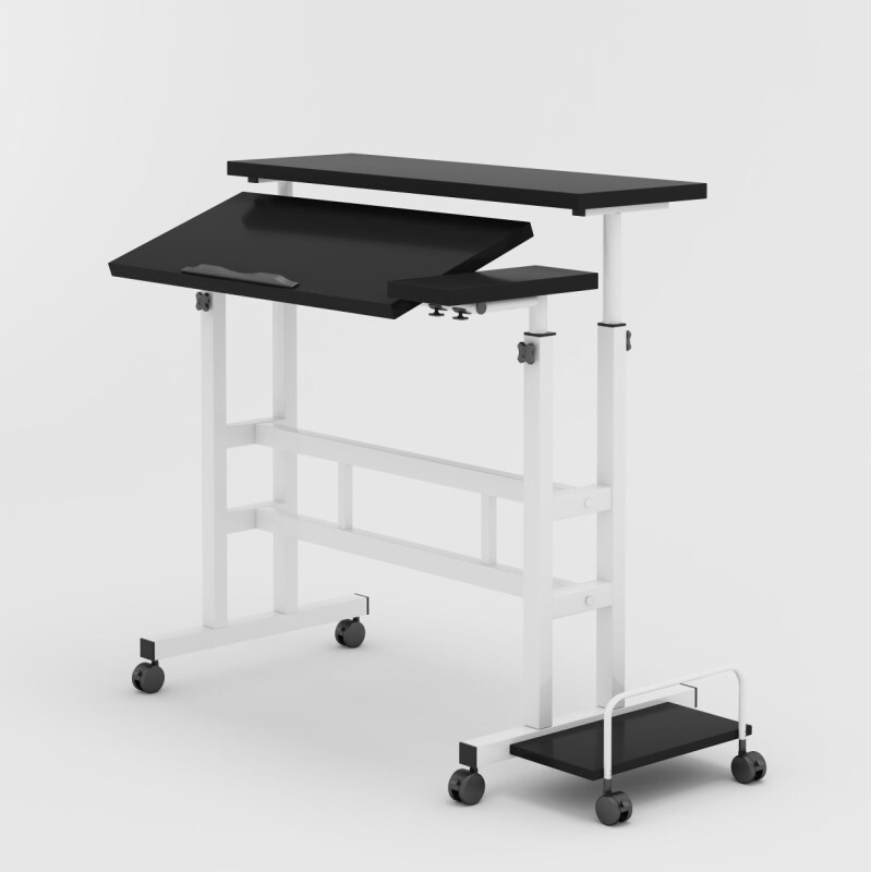 Simple Desk Standing Lift Table Laptop Table Workbench Movable Folding Walking Machine Table