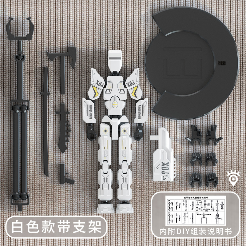Juguete de modelo multiarticulable multi-mórfico transfronterizo ángel articulado humano descomprimido robot de quinta generación