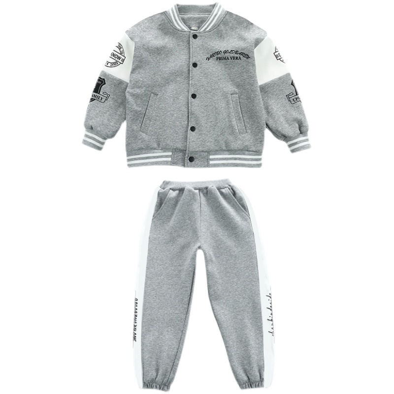 Conjunto de otoño para niños, suéter informal de dos piezas a la moda, talla mediana y grande, ropa de primavera, novedad de 2023_voghion.com