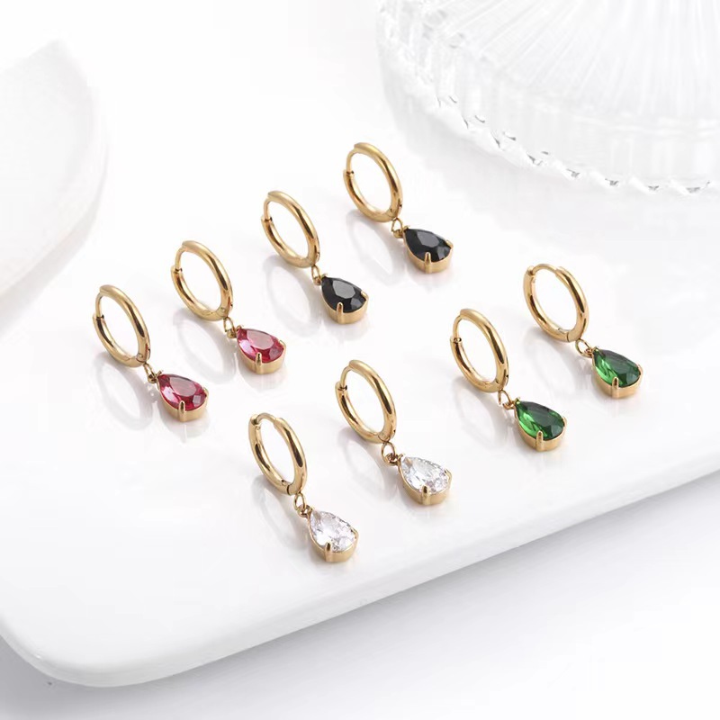 10g Weight Titanium Steel Ear Needle Material Drop Earrings Classification 1 Pair Quantity Holiday, Street Occasion Titanium Steel Material Geometric Pattern All Seasons Season Women's Gender Polished Finish Basic Style 1 Pair Basic Geometric Titanium Steel Drop Earrings 无