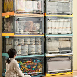 收纳箱透明家用塑料衣服收纳盒衣物衣柜整理箱零食玩具书籍储物箱