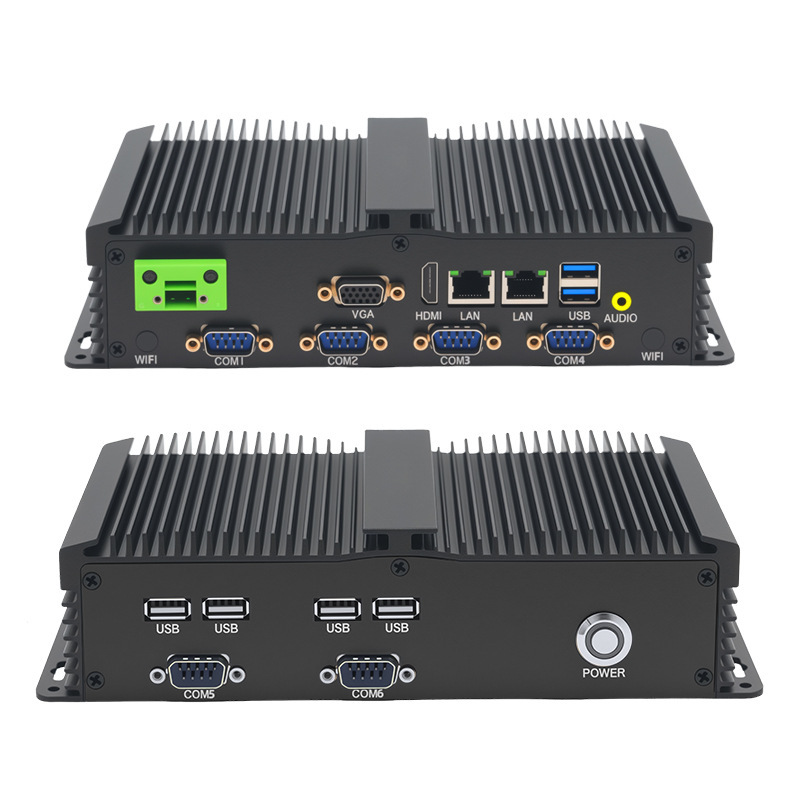 研越迷你主机微型工控电脑3805U工业小型主机全铝box无风扇工控机|undefined