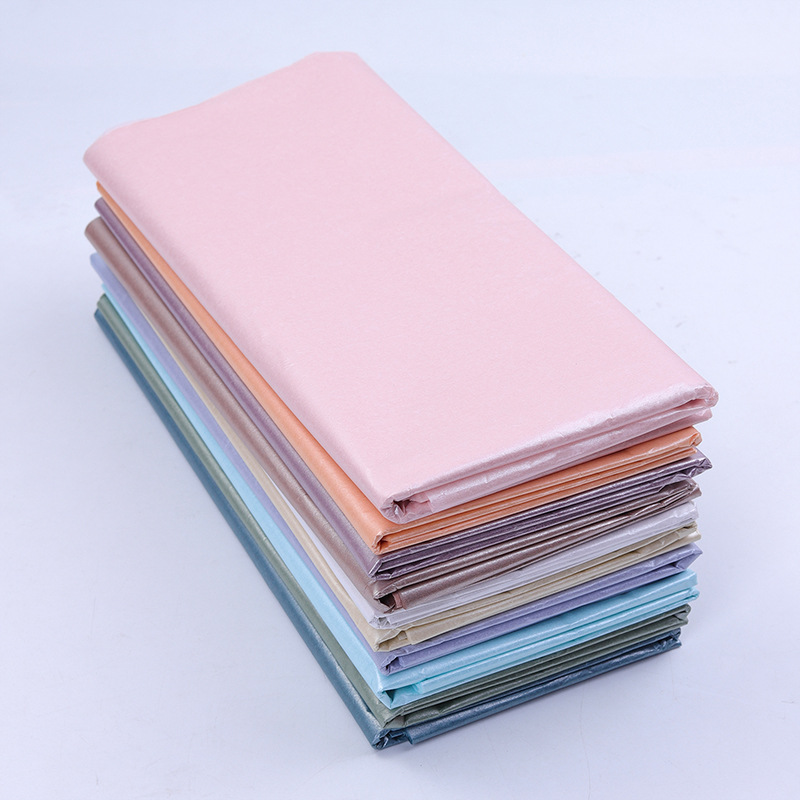 Fábrica en stock metal pera papel ramo base forro color sólido copia papel flor embalaje material paquete flor papel