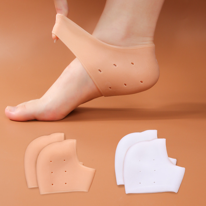 cubierta de talón de silicona agrietada protector de pies secos calcetines anti-agrietados para mujeres agrietadas paquete de talón de hombre agrietado