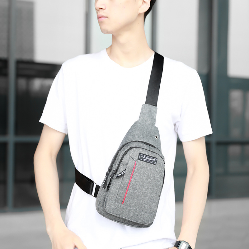 Bolso de pecho para hombre al por mayor bolso de mensajero casual de moda bolso de deporte al aire libre anti-salpicaduras para hombre bolso de moda deportiva resistente al desgaste