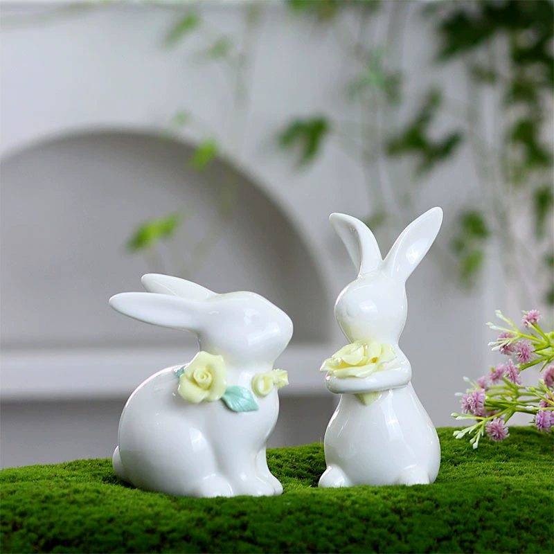 Cute rabbit, table high-end accessory, girl's gift, light luxury style