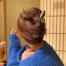 早春仙气杨颖同款透明蝴蝶抓夹后脑勺发饰气质小号鲨鱼夹子发夹