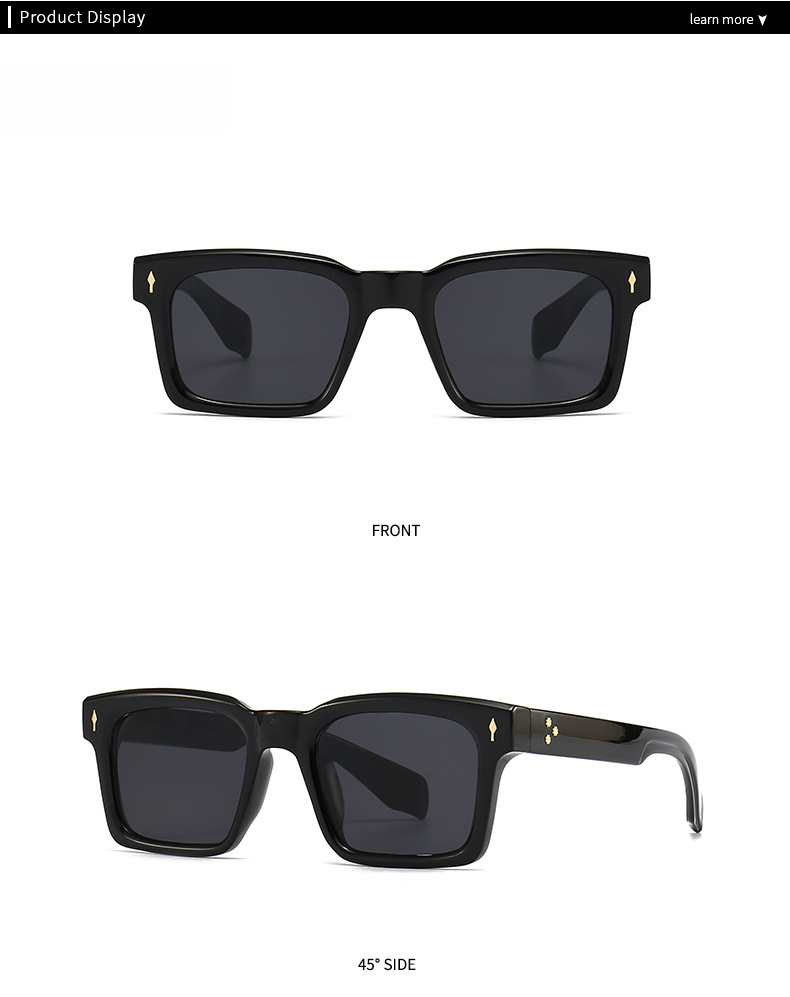 Lunettes de soleil œil de chat angulaires transfrontalières spéciales, jambes de miroir rétro modernes, lunettes de soleil décoratives guépard sautant 6025_voghion.com