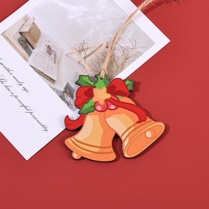 木製クリスマスツリーペンダントクリエイティブホーム手描き装飾クリスマス要素 diy 空白胚ペンダント小さな木片|undefined